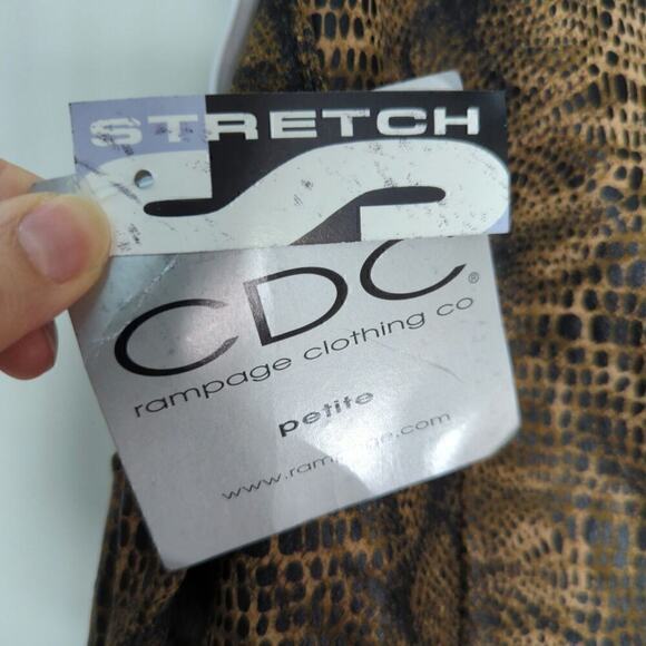 CDC Sleeveless Midi Sheath Dress Jacquard Snake Print Vintage Y2K Size 10P NWT - Picture 10 of 10